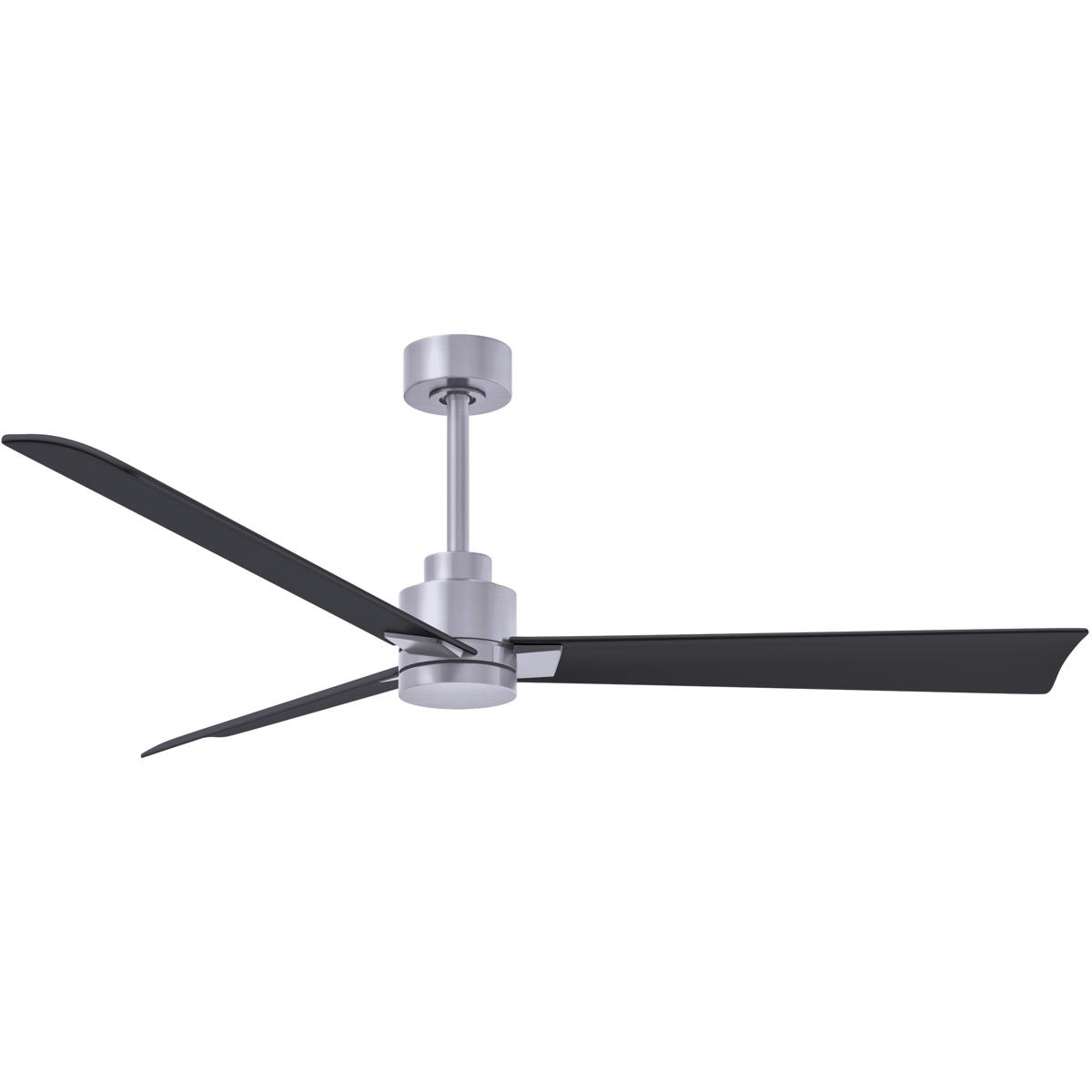 Matthews Fan Co AK-BN-BK-56 Atlas Alessandra 56 inch Brushed Nickel with Matte Black Blades Transitional Ceiling Fan