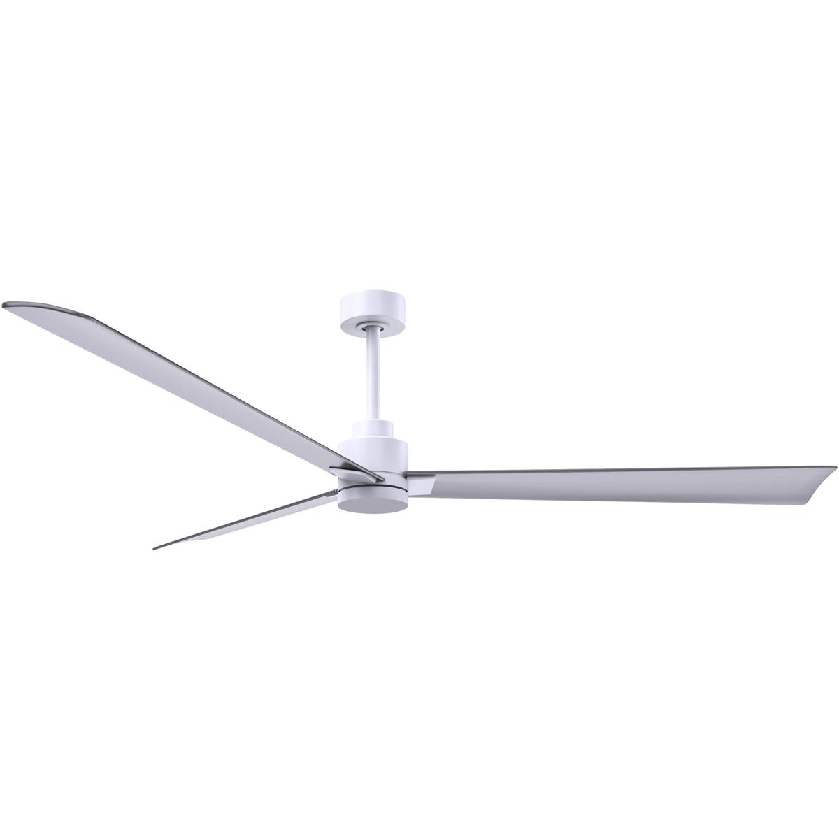 Matthews Fan Co AK-MWH-BN-72 Atlas Alessandra 72 inch Matte White with Brushed Nickel Blades Transitional Ceiling Fan