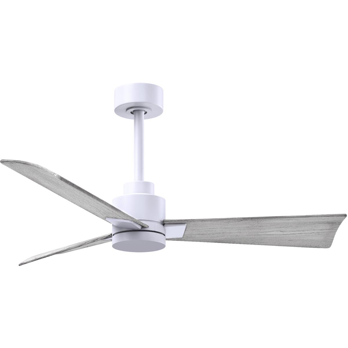Matthews Fan Co AK-MWH-BW-42 Atlas Alessandra 42 inch Matte White with Barn Wood Tone Blades Transitional Ceiling Fan