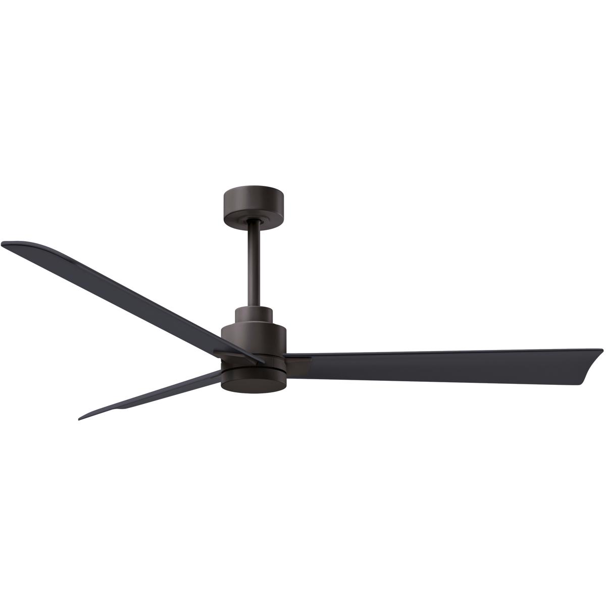 Matthews Fan Co AK-TB-BK-56 Atlas Alessandra 56 inch Textured Bronze with Matte Black Blades Transitional Ceiling Fan