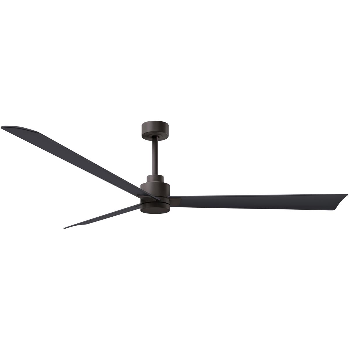 Matthews Fan Co AK-TB-BK-72 Atlas Alessandra 72 inch Textured Bronze with Matte Black Blades Ceiling Fan