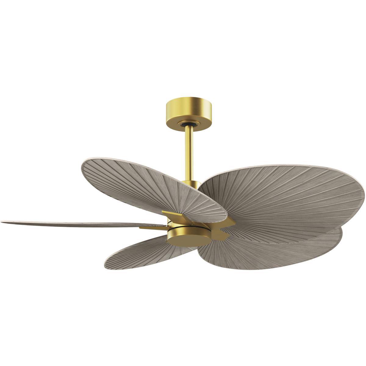 Matthews Fan Co AKTP-BRBR-GA Atlas Alessandra Tropical 48 inch Brushed Brass with Gray Ash Tone Blades Ceiling Fan