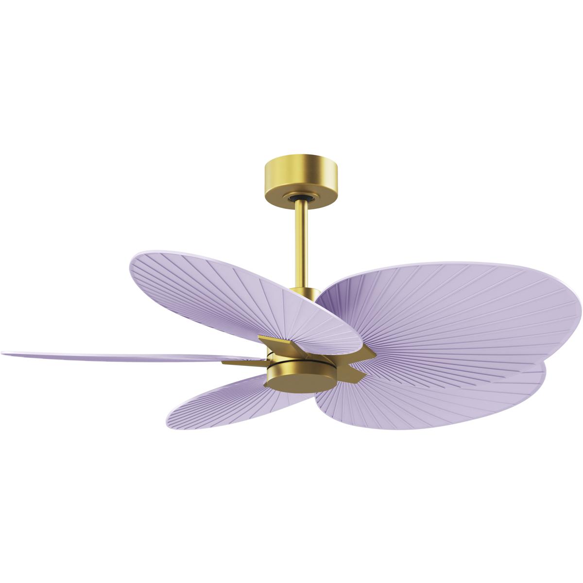 Matthews Fan Co AKTP-BRBR-LI Atlas Alessandra Tropical 48 inch Brushed Brass with Lilac Blades Ceiling Fan