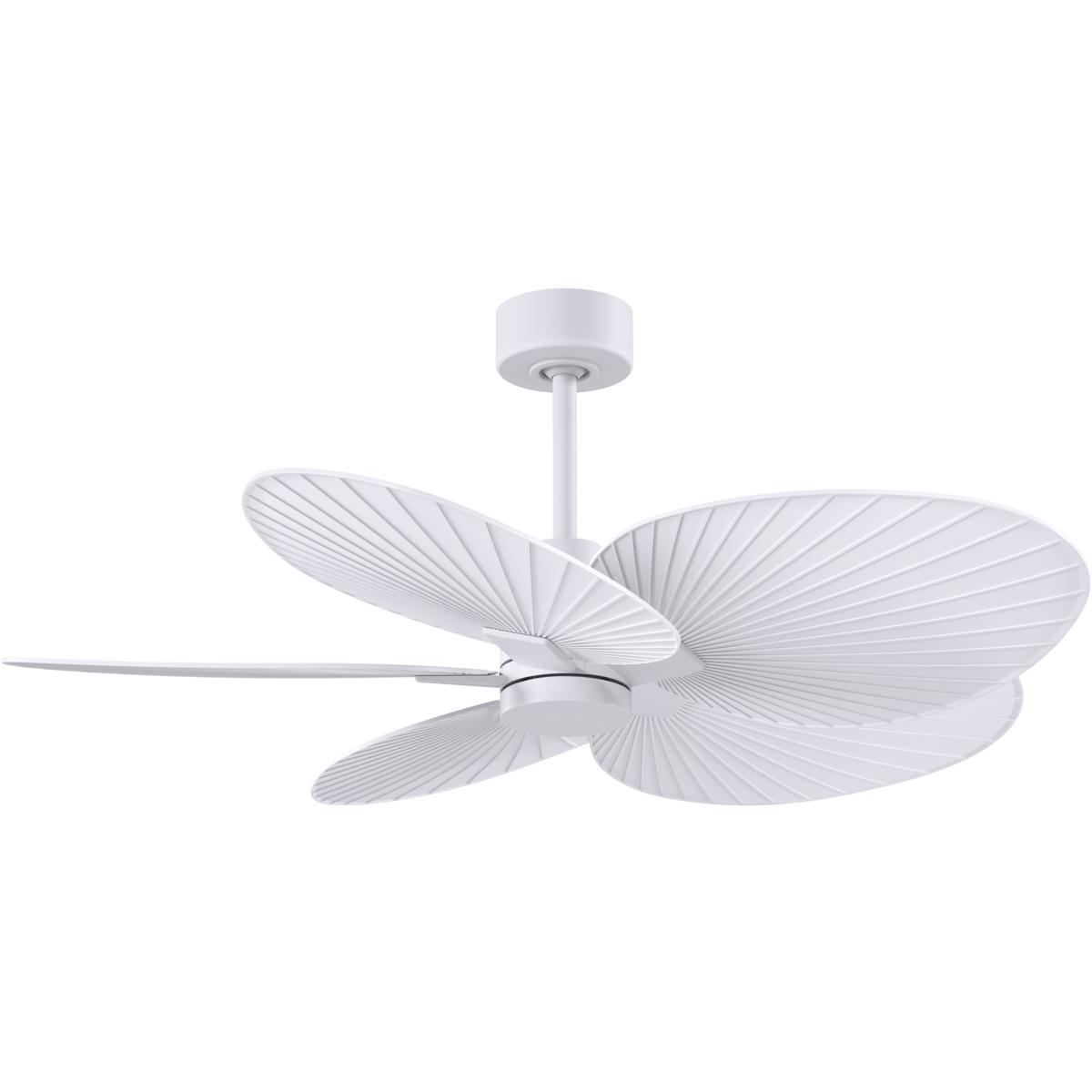 Matthews Fan Co AKTP-MWH-MWH Atlas Alessandra Tropical 48 inch Matte White Ceiling Fan