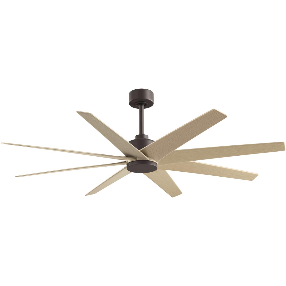 Matthews Fan Co AN-TB-LM-64 Atlas Ariella 64 inch Textured Bronze with Light Maple Tone Blades Ceiling Fan