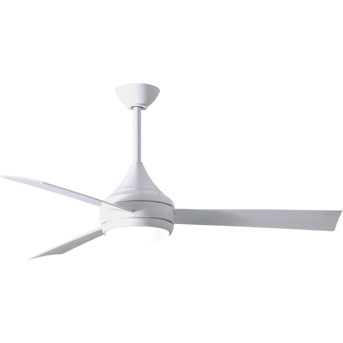 Matthews Fan Co DAWHWH Atlas Donaire 52 inch Gloss White Paddle Fan 316 Marine Grade Stainless Steel