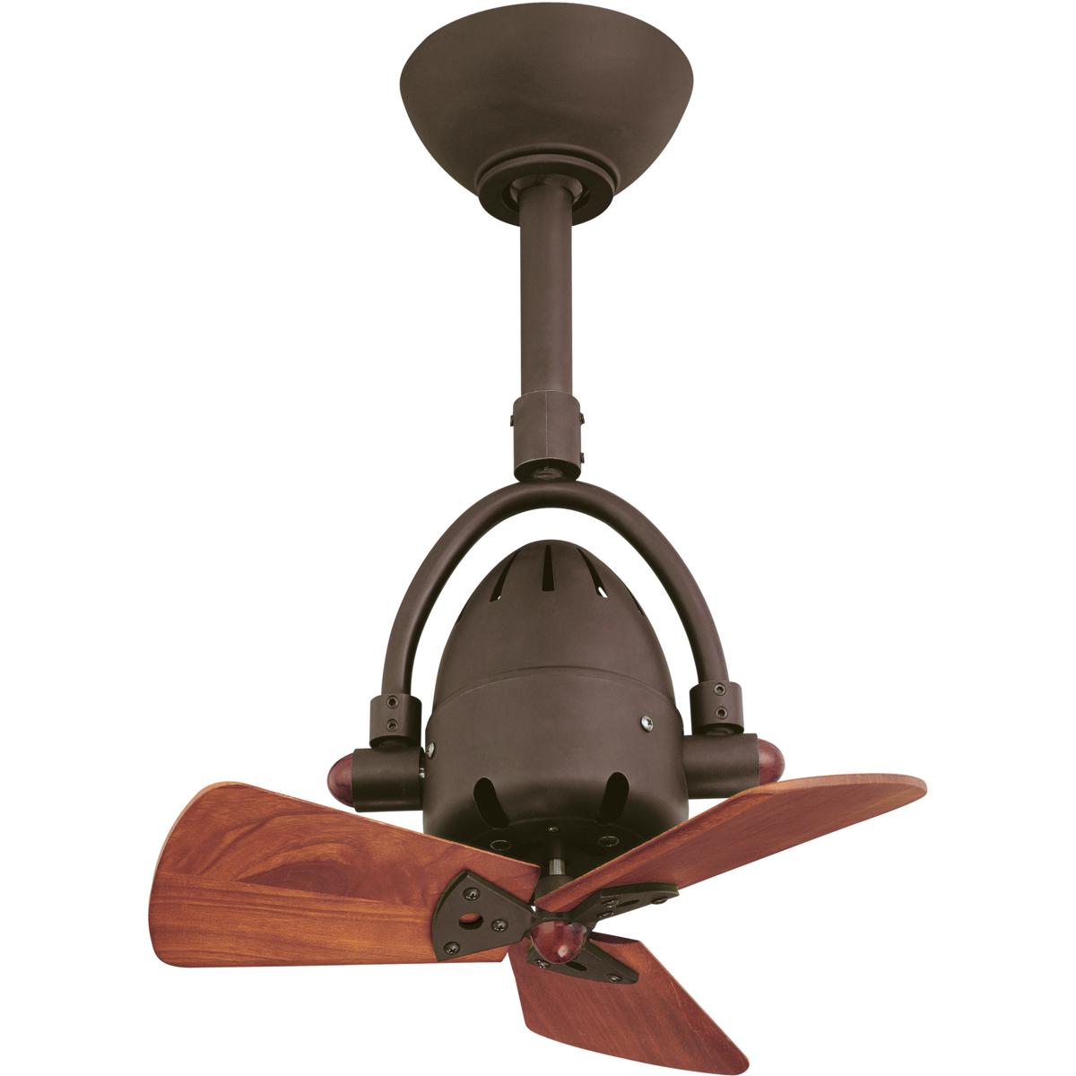 Matthews Fan Co DI-TB-WD Atlas Diane 16 inch Textured Bronze with Mahogany Tone Blades Oscillating Directional Ceiling Fan, Atlas