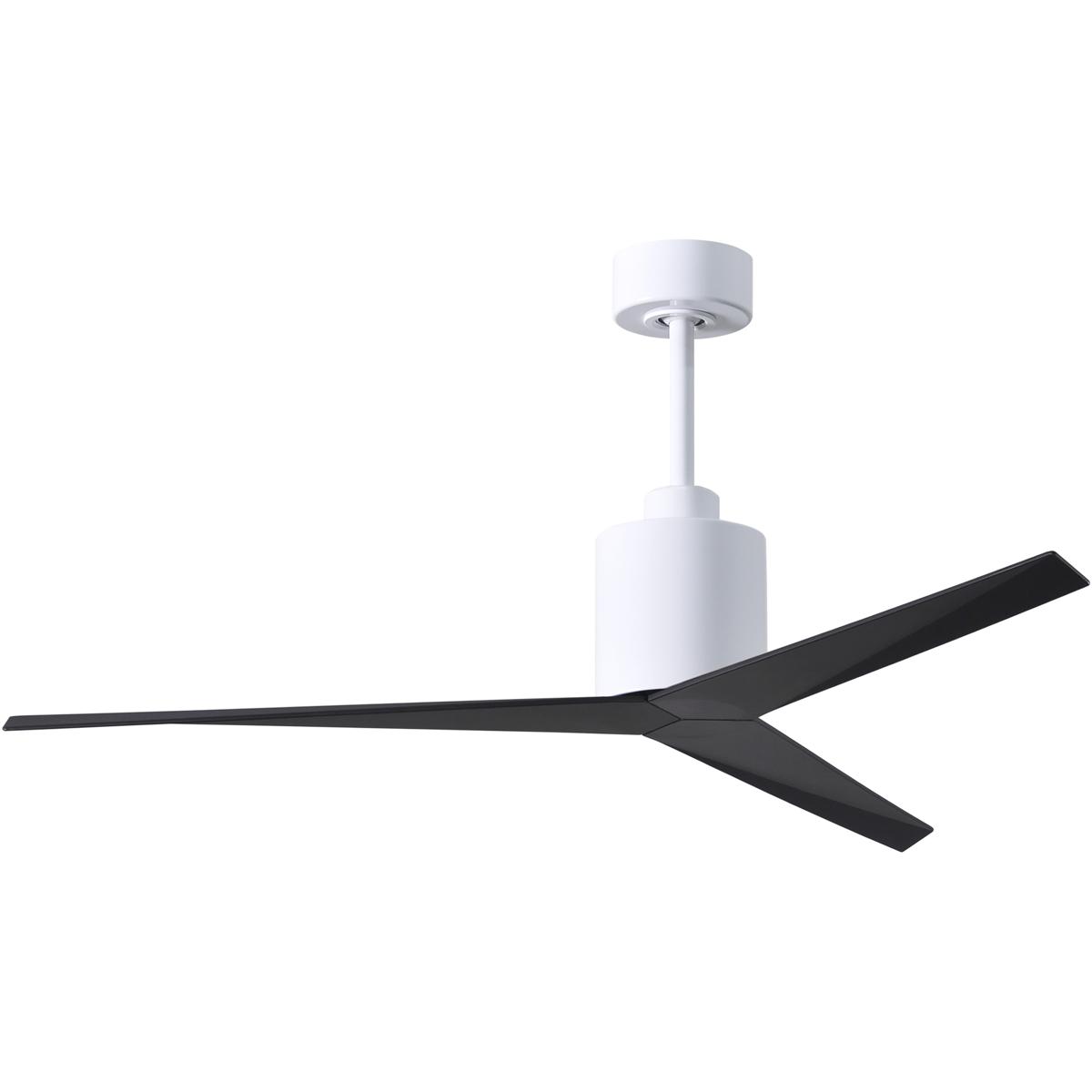 Matthews Fan Co EK-WH-BK Atlas Eliza 56 inch Gloss White with Matte Black Blades Ceiling Fan