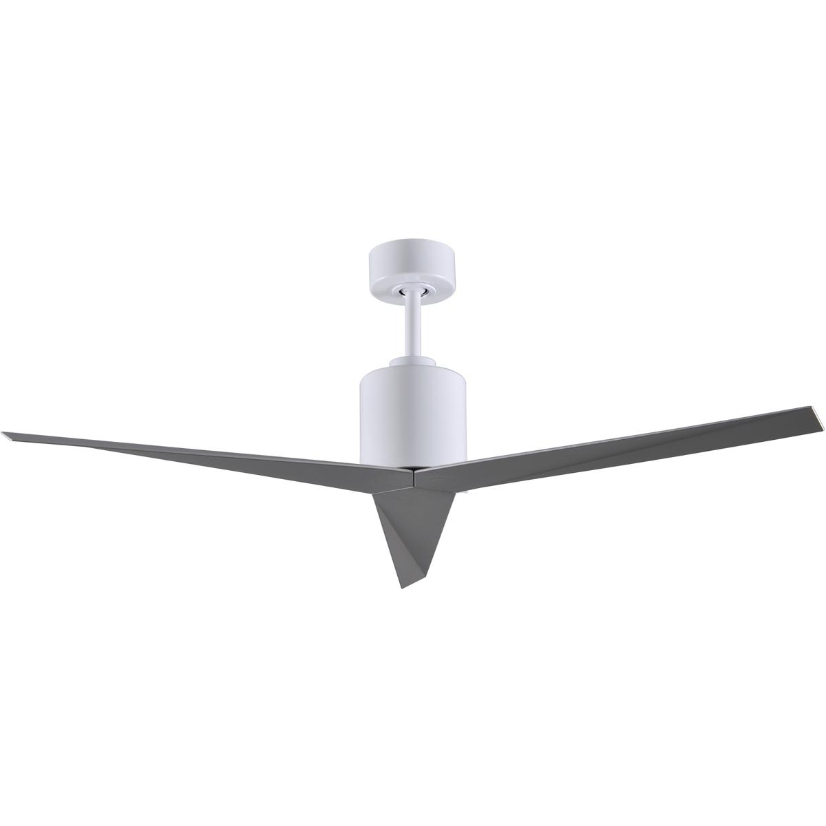 Matthews Fan Co EK-WH-BN Atlas Eliza 56 inch Gloss White with Brushed Nickel Blades Ceiling Fan