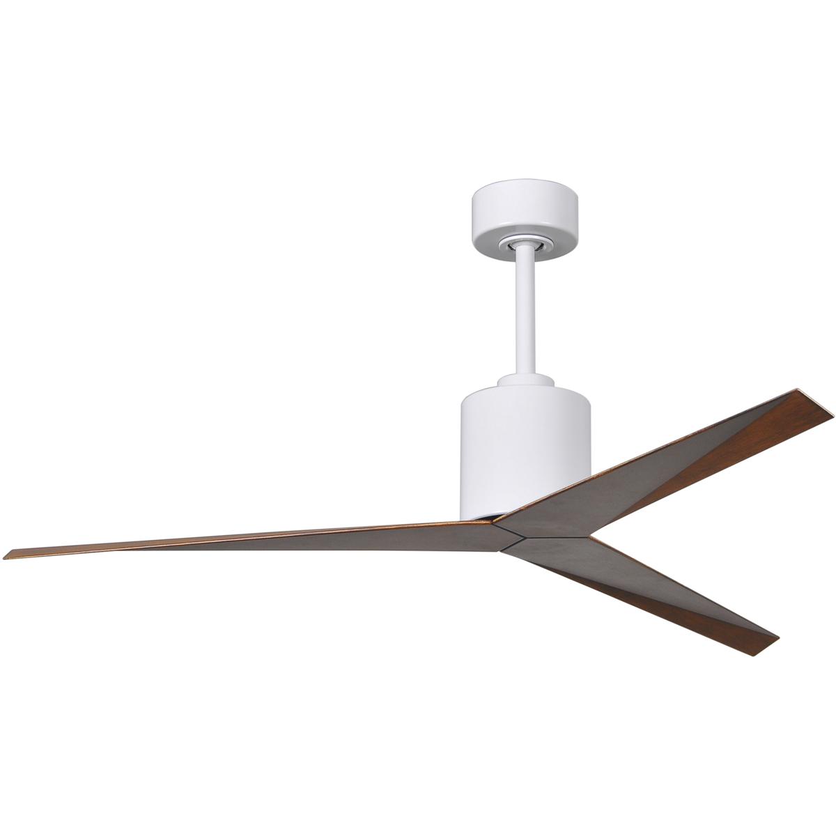 Matthews Fan Co EK-WH-WN Atlas Eliza 56 inch Gloss White with Walnut Tone Blades Ceiling Fan