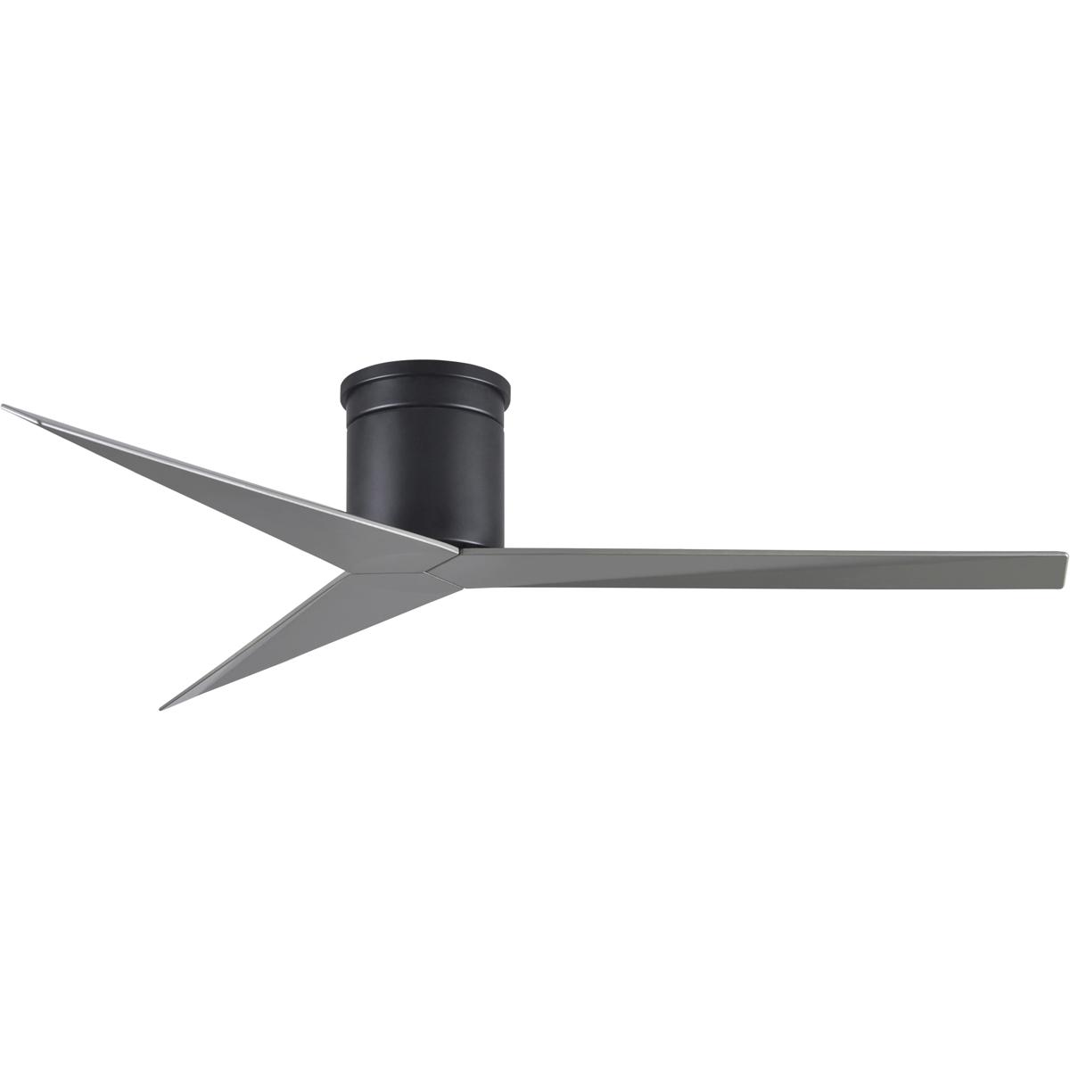 Matthews Fan Co EKH-BK-BN Atlas Eliza-H 56 inch Matte Black with Brushed Nickel Blades Flush Mount Ceiling Fan