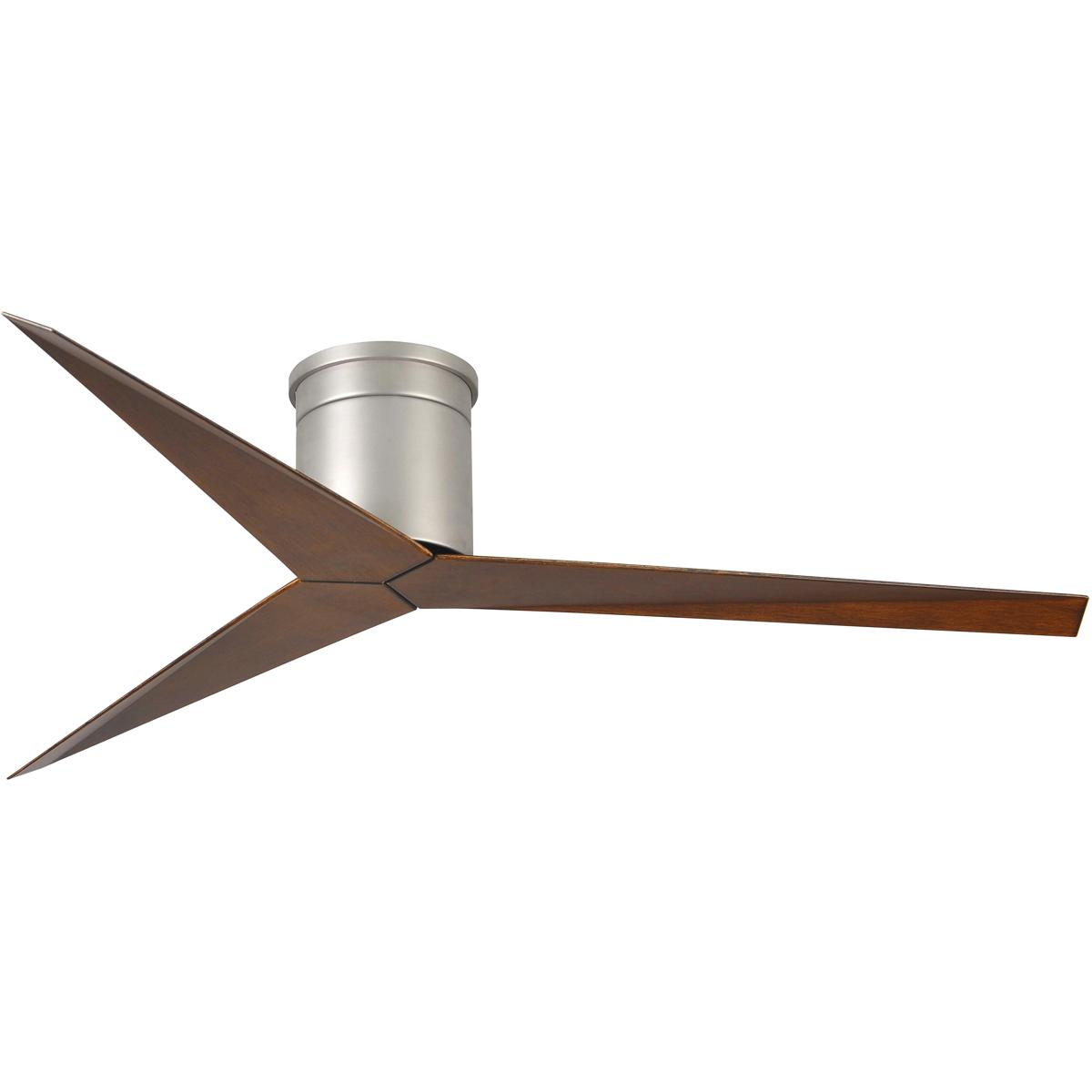 Matthews Fan Co EKH-BN-WN Atlas Eliza-H 56 inch Brushed Nickel with Walnut Tone Blades Flush Mount Ceiling Fan