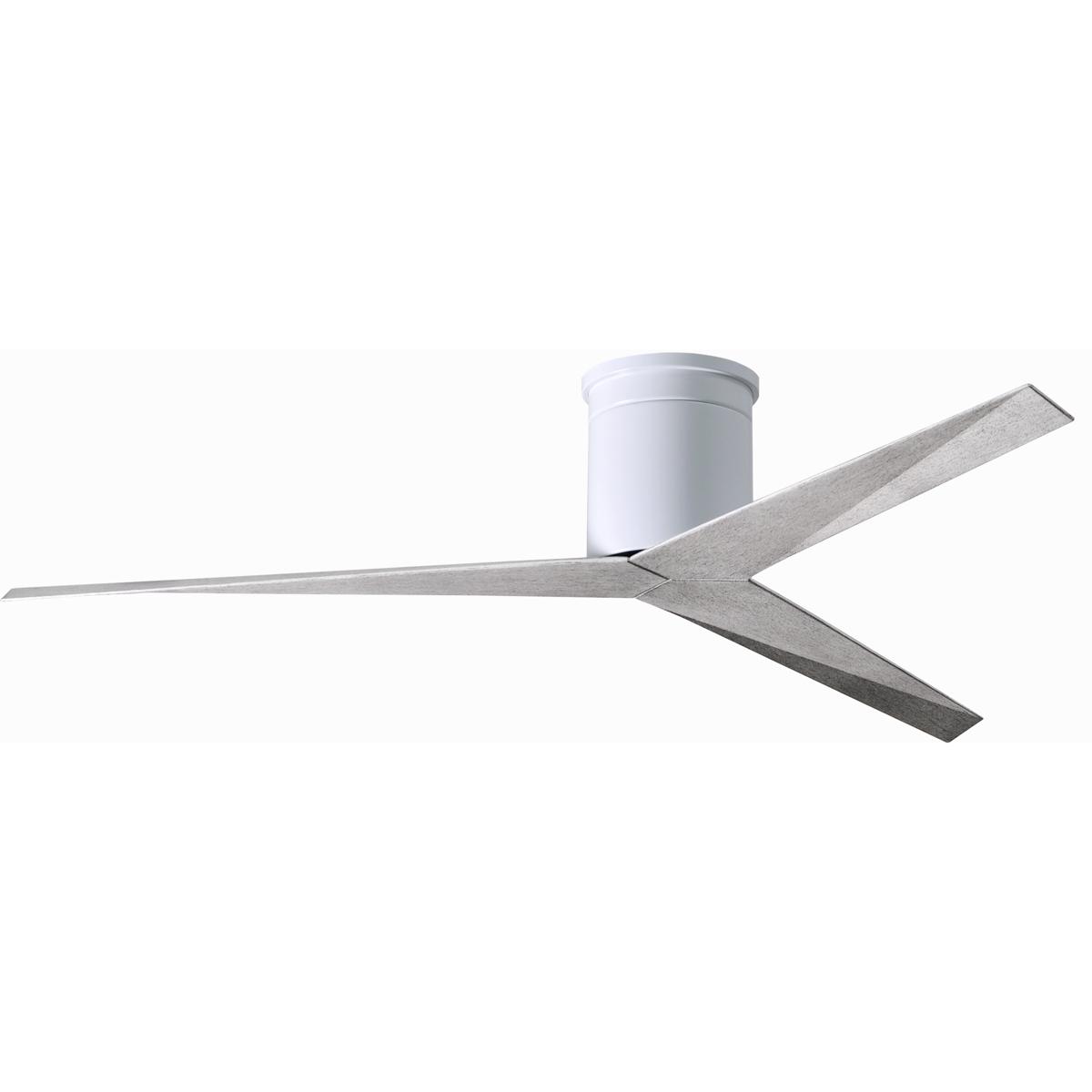 Matthews Fan Co EKH-WH-BW Atlas Eliza-H 56 inch Gloss White with Barn Wood Tone Blades Flush Mount Ceiling Fan