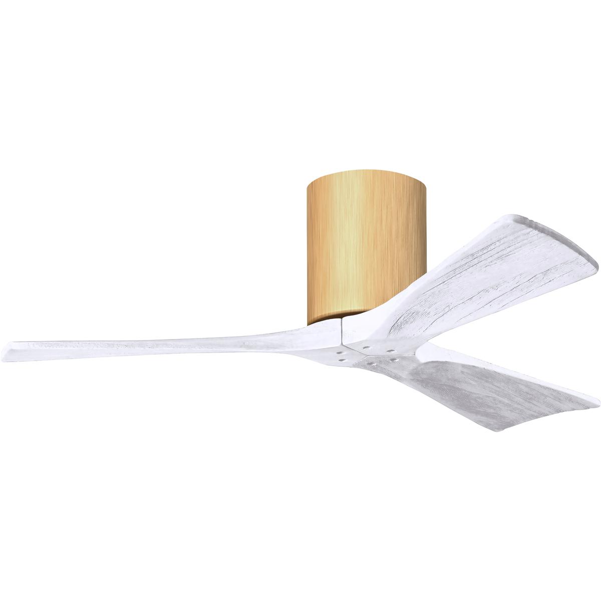 Matthews Fan Co IR3H-LM-MWH-42 Atlas Irene-3H 42 inch Light Maple Tone with Matte White Blades Flush Mount Paddle Fan