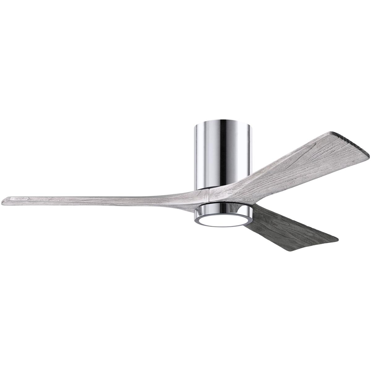 Matthews Fan Co IR3HLK-CR-BW-52 Atlas Irene-3HLK 52 inch Polished Chrome with Barn Wood Tone Blades Flush Mount Paddle Fan