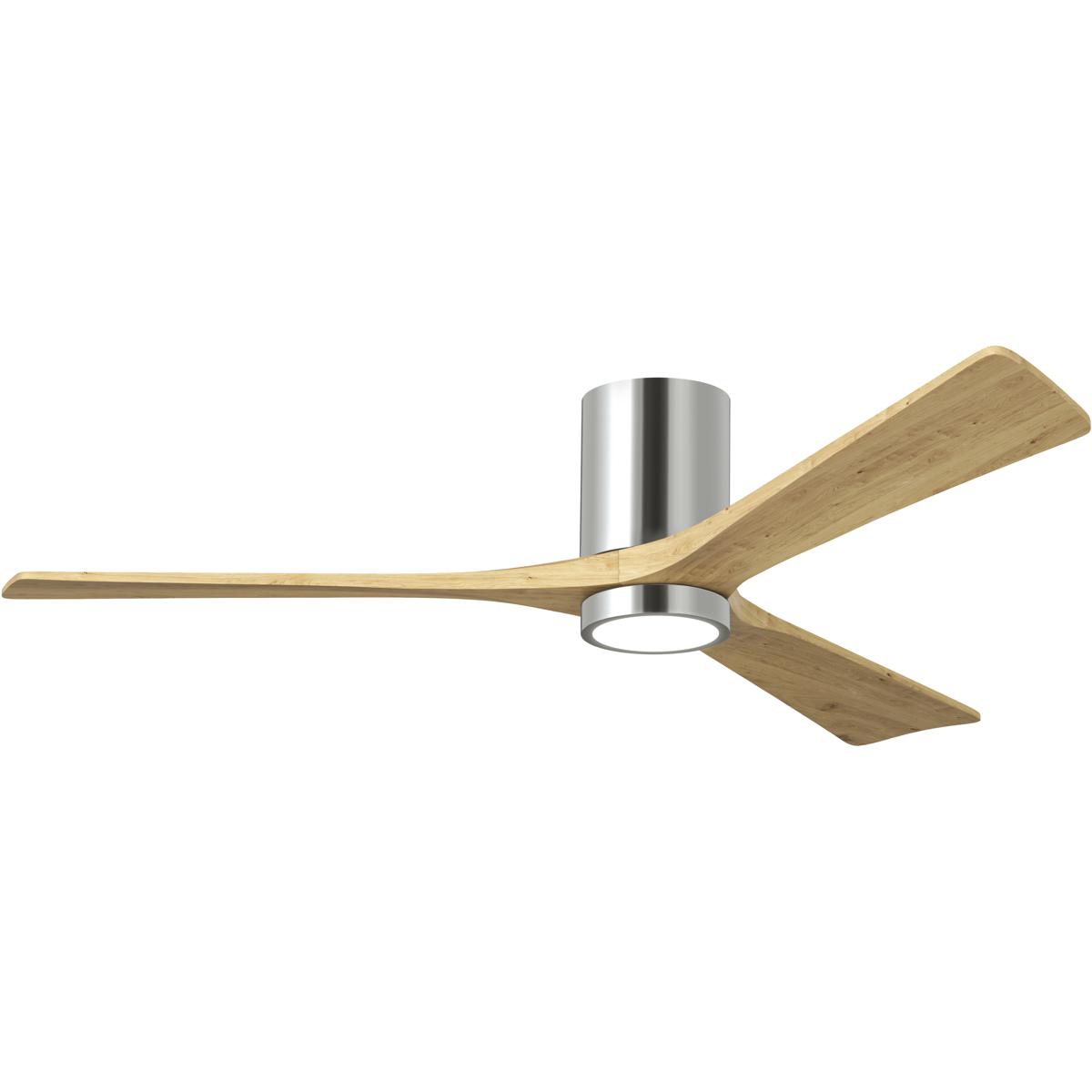 Matthews Fan Co IR3HLK-CR-LM-60 Atlas Irene-3HLK 60 inch Polished Chrome with Light Maple Tone Blades Flush Mount Paddle Fan
