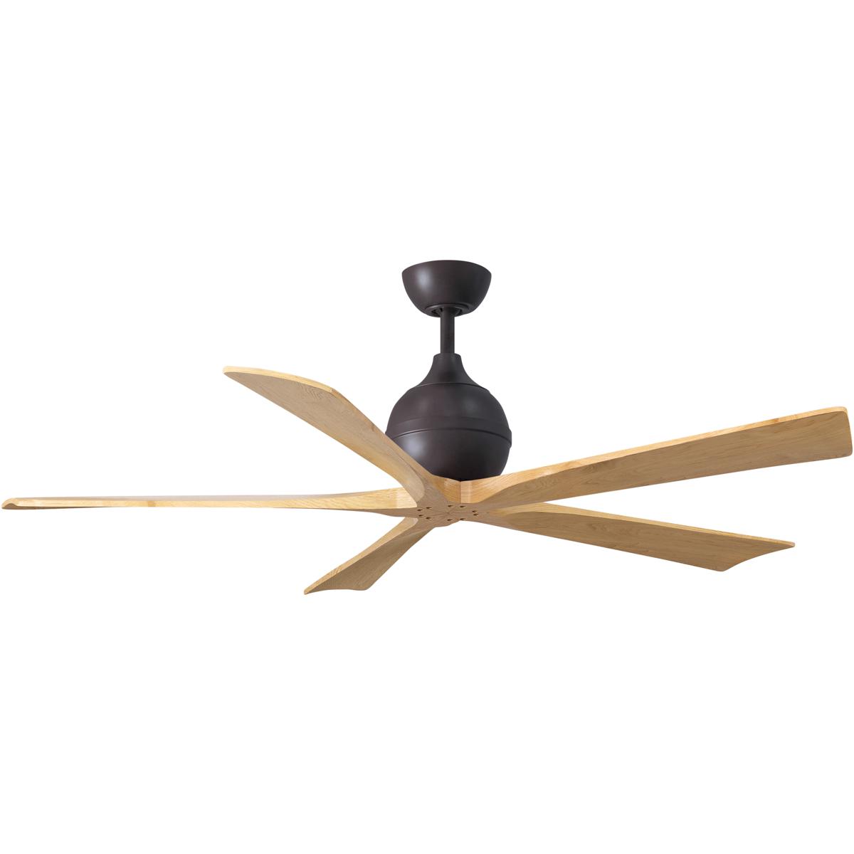 Matthews Fan Co IR5-TB-LM-60 Atlas Irene-5 60 inch Textured Bronze with Light Maple Tone Blades Paddle Fan