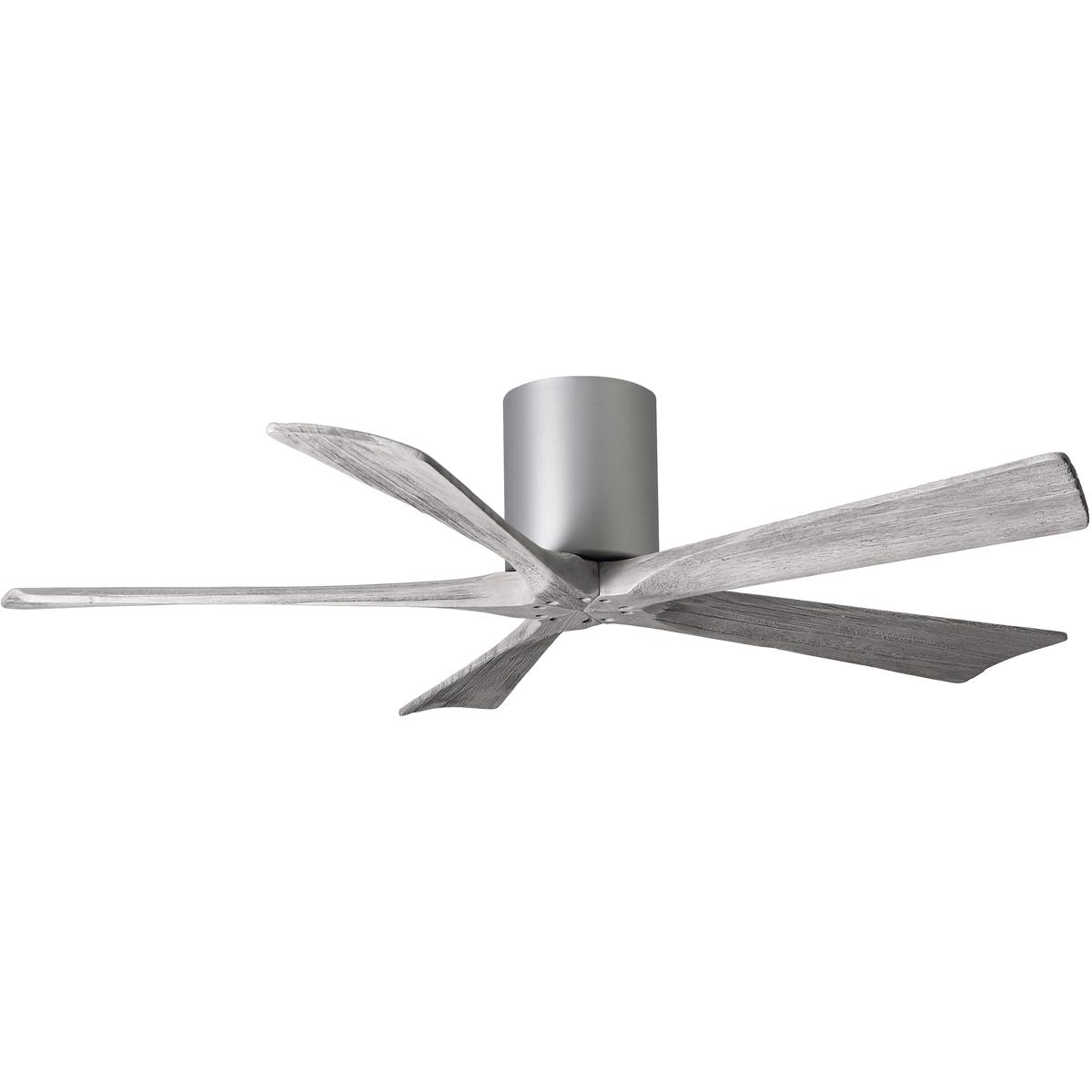 Matthews Fan Co IR5H-BN-BW-52 Atlas Irene-5H 52 inch Brushed Nickel with Barn Wood Tone Blades Flush Mount Paddle Fan, Flush Mounted