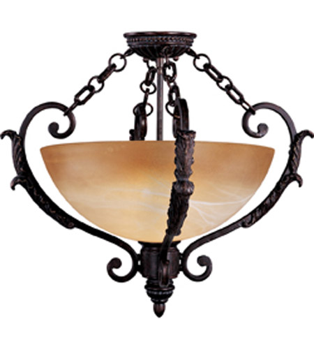 Maxim Lighting Morocco Semi Flush Mount In Windsor Bronze 20678vawb