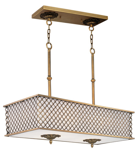 Maxim 22365OMNAB Manchester 8 Light 36 inch Natural Aged Brass Linear Pendant Ceiling Light photo