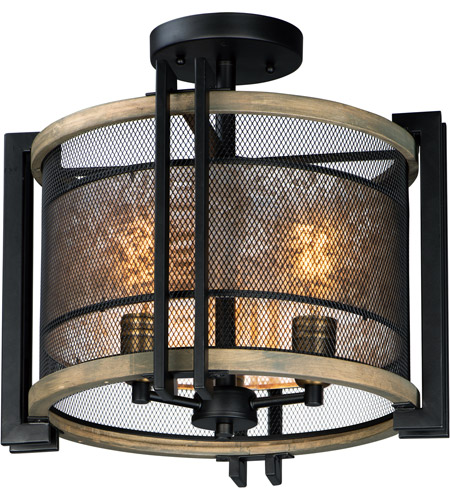 Maxim 27560bkbwab Boundry 3 Light 17 Inch Black And Barn