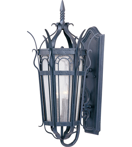 Traditional Style Outdoor Exterior Wall Hanging Cathedral Glass Lantern Light 
