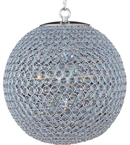 Maxim 39886BCPS Glimmer 5 Light 16 inch Plated Silver Single Tier Chandelier Ceiling Light photo