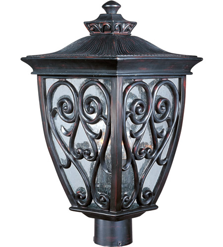 Maxim 40120CDOB Newbury VX 3 Light 22 inch Oriental Bronze Outdoor Pole/Post Lantern photo