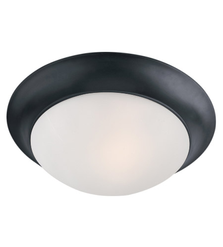 Maxim 5850FTBK Essentials 585x 1 Light 12 inch Black Flush Mount Ceiling Light in Frosted photo