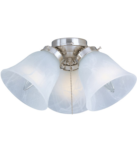 Maxim FKT207FTSN Basic-Max 3 Light Incandescent Satin Nickel Ceiling Fan Light Kit photo