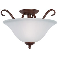 Maxim 10120FTOI Basix 2 Light 14 inch Oil Rubbed Bronze Semi-Flush Mount Ceiling Light in Frosted photo thumbnail