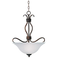 Maxim 10121FTOI Basix 3 Light 17 inch Oil Rubbed Bronze Invert Bowl Pendant Ceiling Light in Frosted photo thumbnail