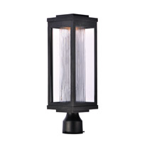 Maxim 55900CRBK Salon LED LED 20 inch Black Outdoor Pole/Post Mount in Clear Ribbed photo thumbnail