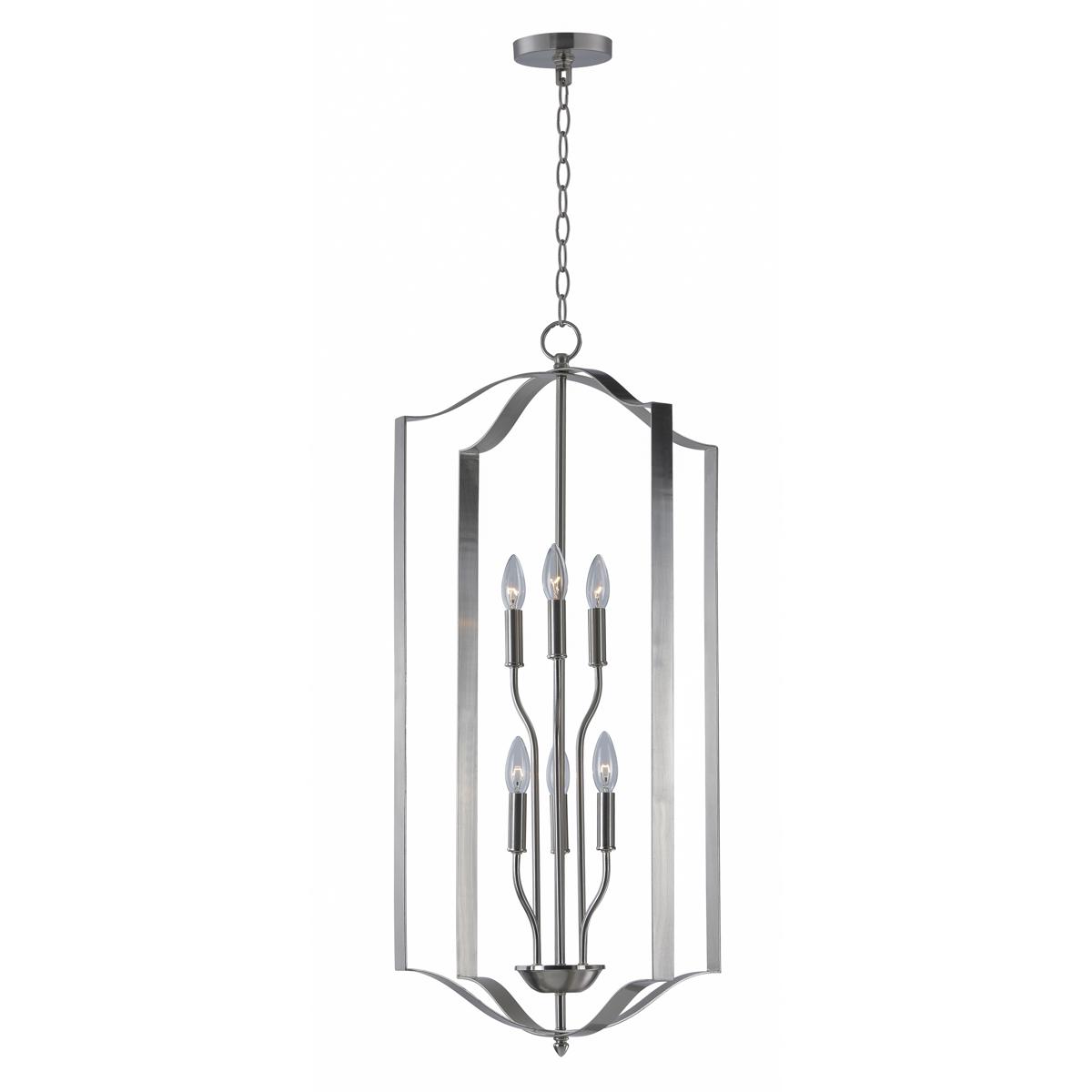 Maxim Lighting 10038SN Provident 6 Light 18 inch Satin Nickel Single Pendant Ceiling Light
