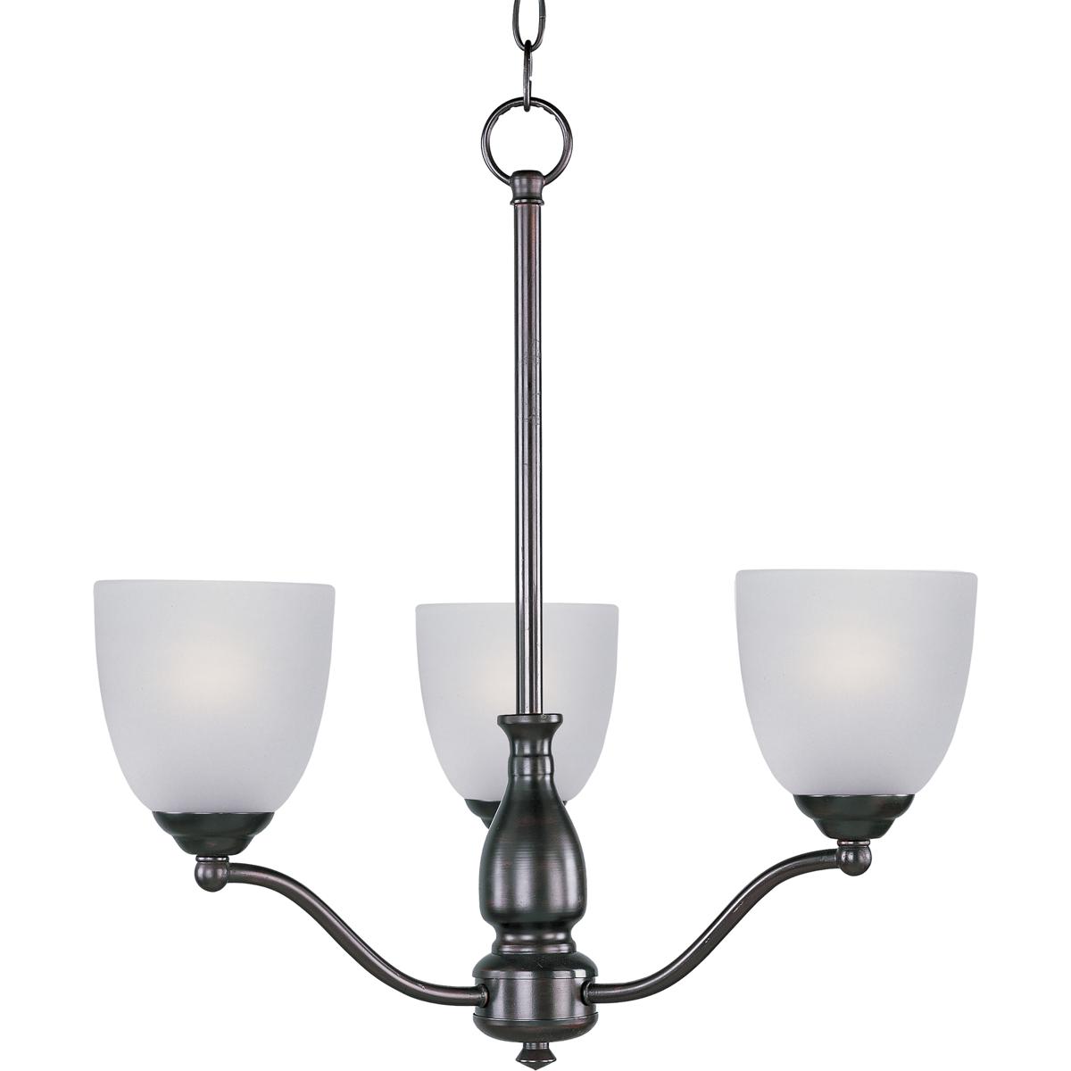 Maxim Lighting 10064FTOI Stefan 3 Light 21 inch Oil Rubbed Bronze Single-Tier Chandelier Ceiling Light