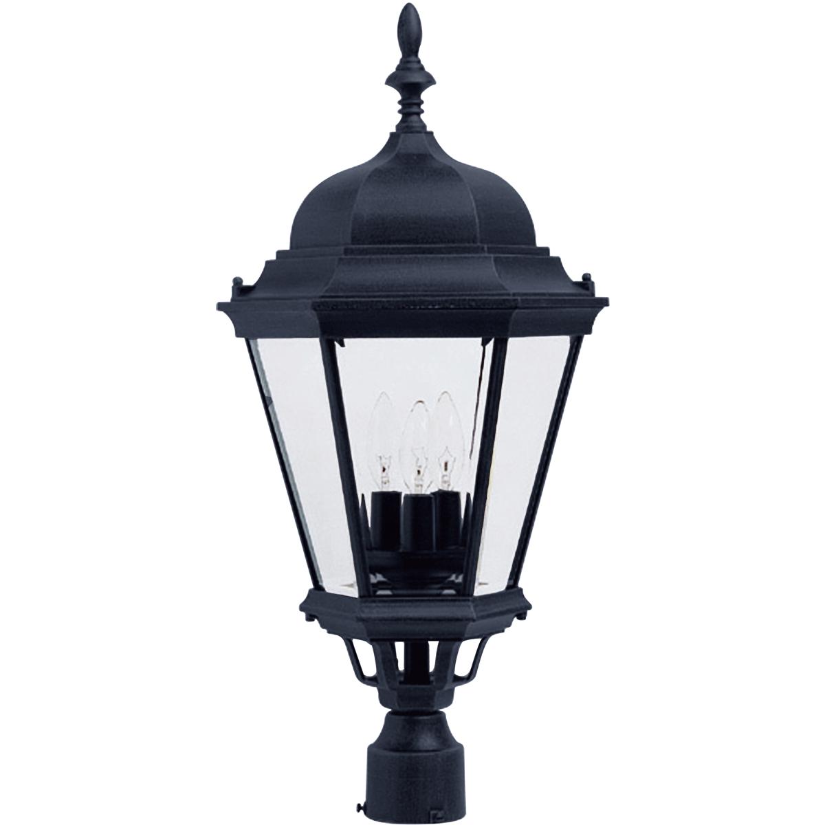 Maxim Lighting 1007BK Westlake 3 Light 28 inch Black Outdoor Pole/Post Mount
