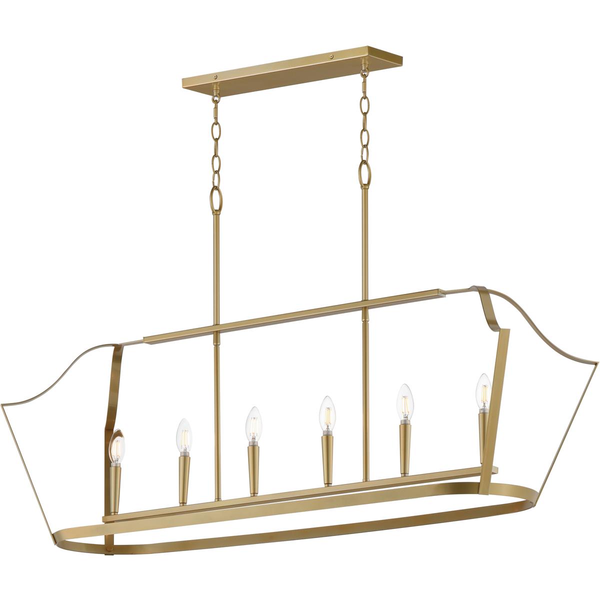 Maxim Lighting 10427NAB Arden 6 Light 48 inch Natural Linear Pendant Ceiling Light