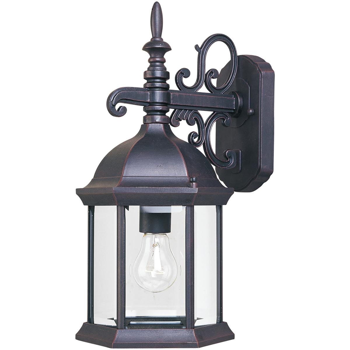 Maxim Lighting 1071CLEB Builder Cast 1 Light 16 inch Empire Bronze Outdoor Wall Mount