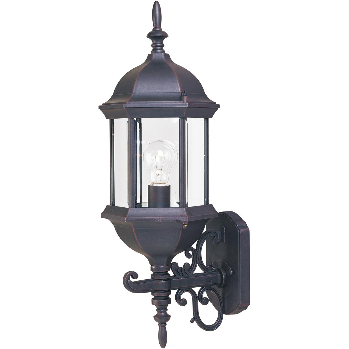 Maxim Lighting 1072CLEB Builder Cast 1 Light 22 inch Empire Bronze Outdoor Wall Mount