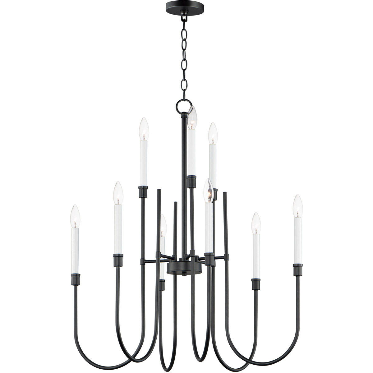 Maxim Lighting 11289BK Tux 9 Light 30 inch Black Chandelier Ceiling Light
