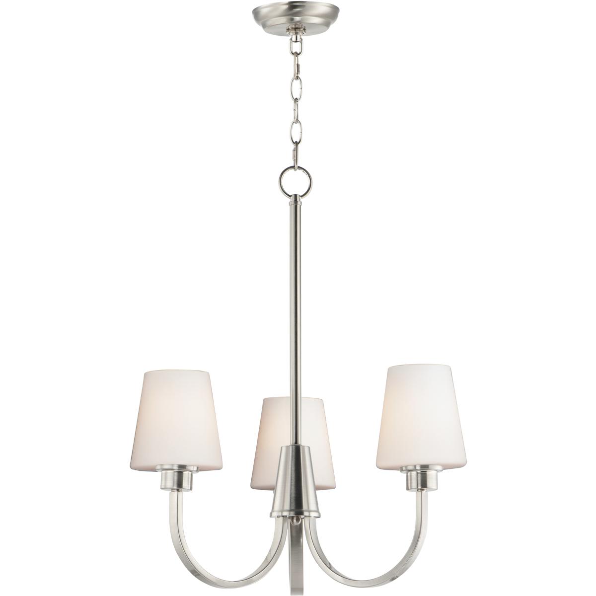 Maxim Lighting 11823SWSN Shelter 3 Light 20 inch Satin Nickel Chandelier Ceiling Light