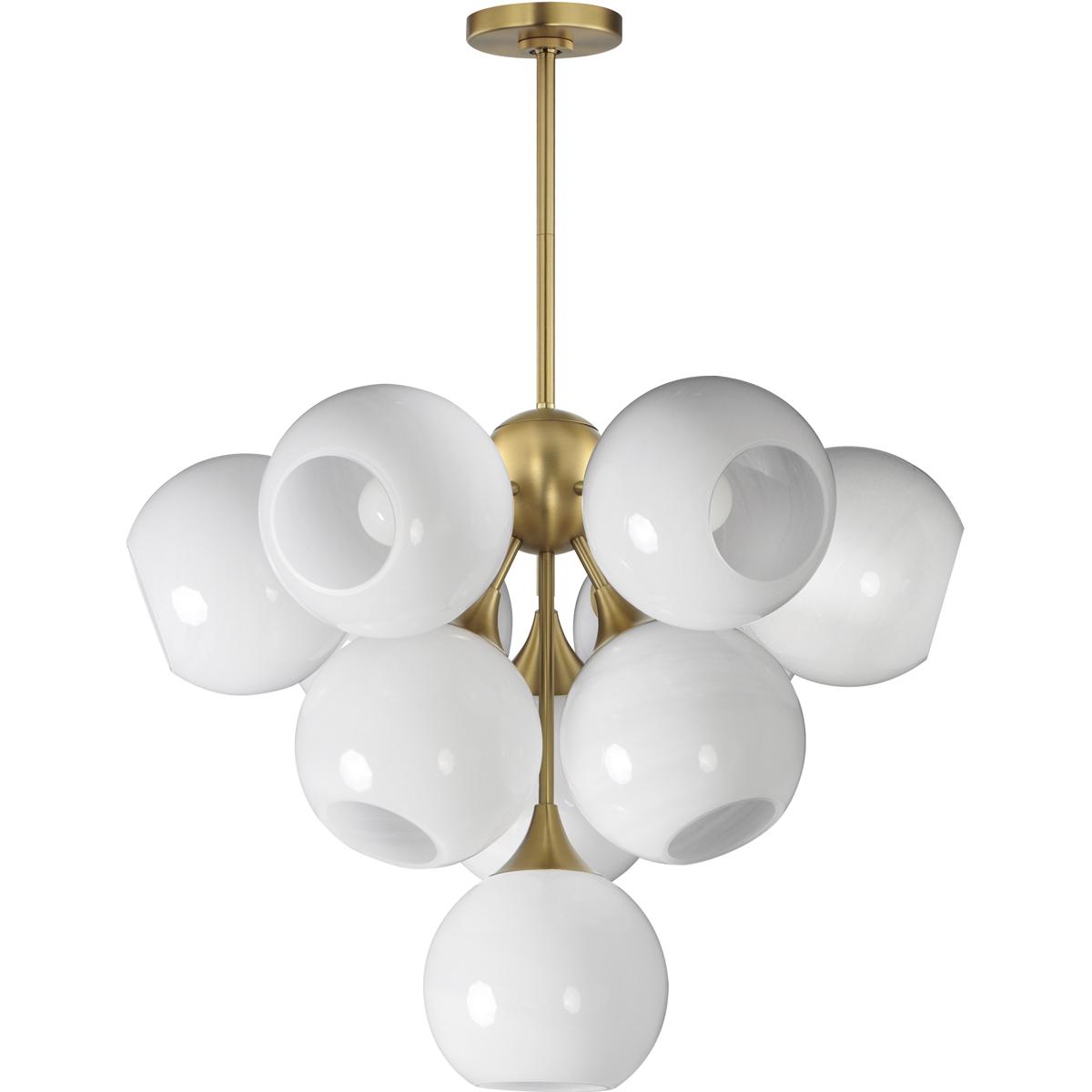 Maxim Lighting 21228MRNAB Neve 10 Light 27.5 inch Natural Aged Brass Multi-Light Pendant Ceiling Light