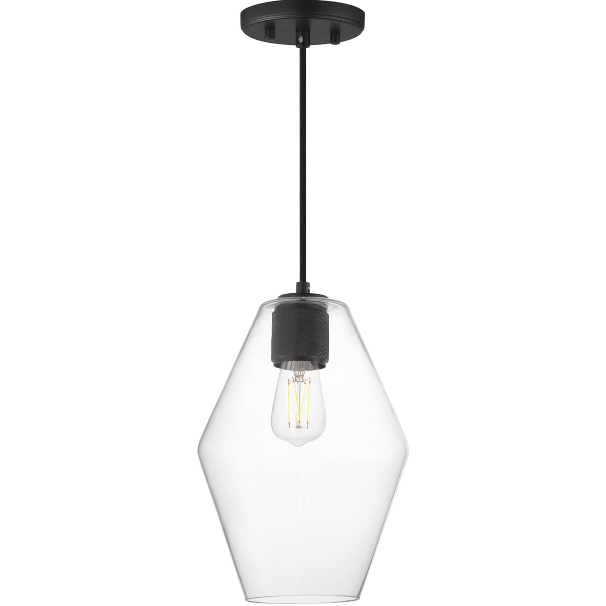 Maxim Lighting 21335CLBK Geode 1 Light 8.7 inch Black Mini Pendant Ceiling Light