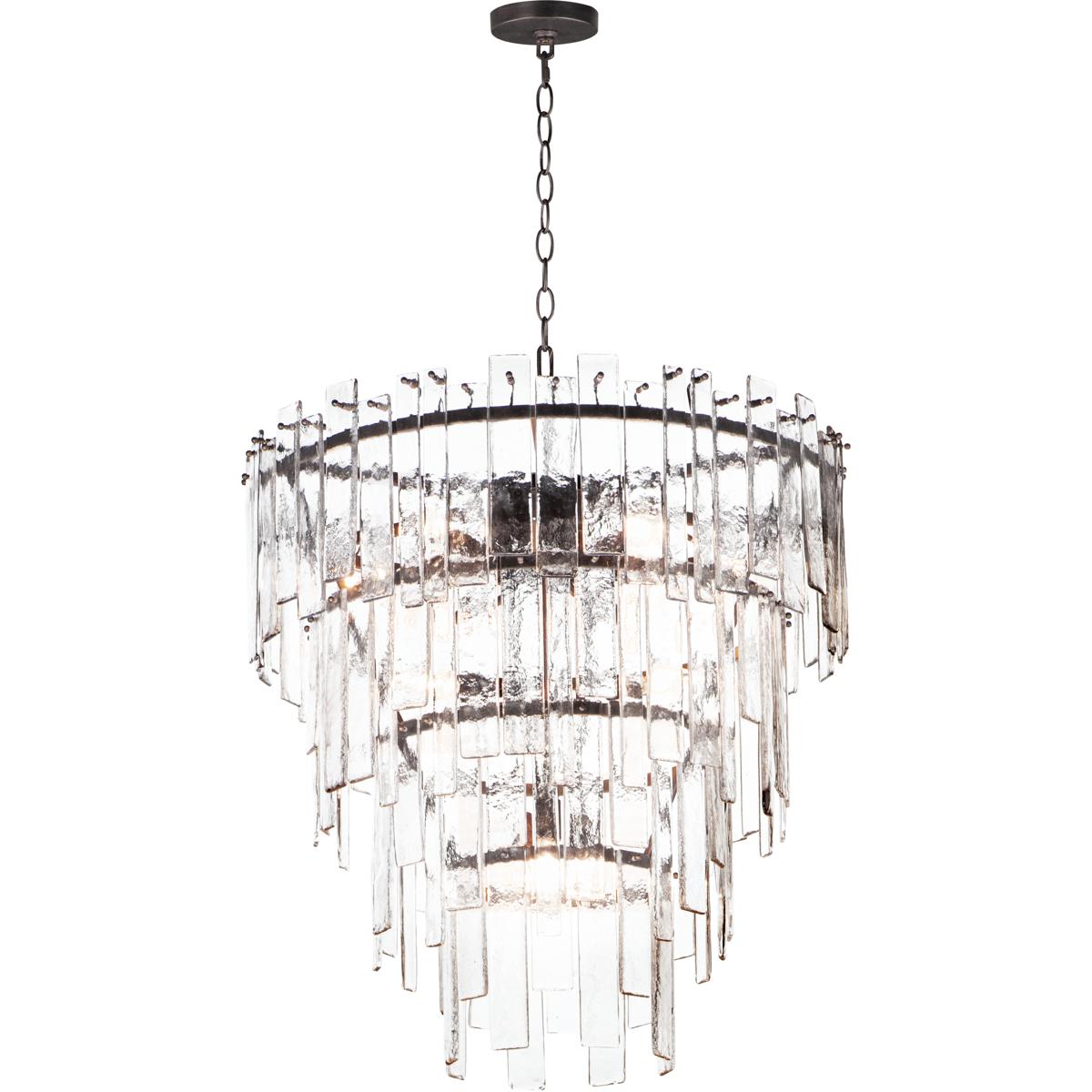 Maxim Lighting 21837AGDBZ Warren 12 Light 30 inch Dark Bronze Multi-Light Pendant Ceiling Light