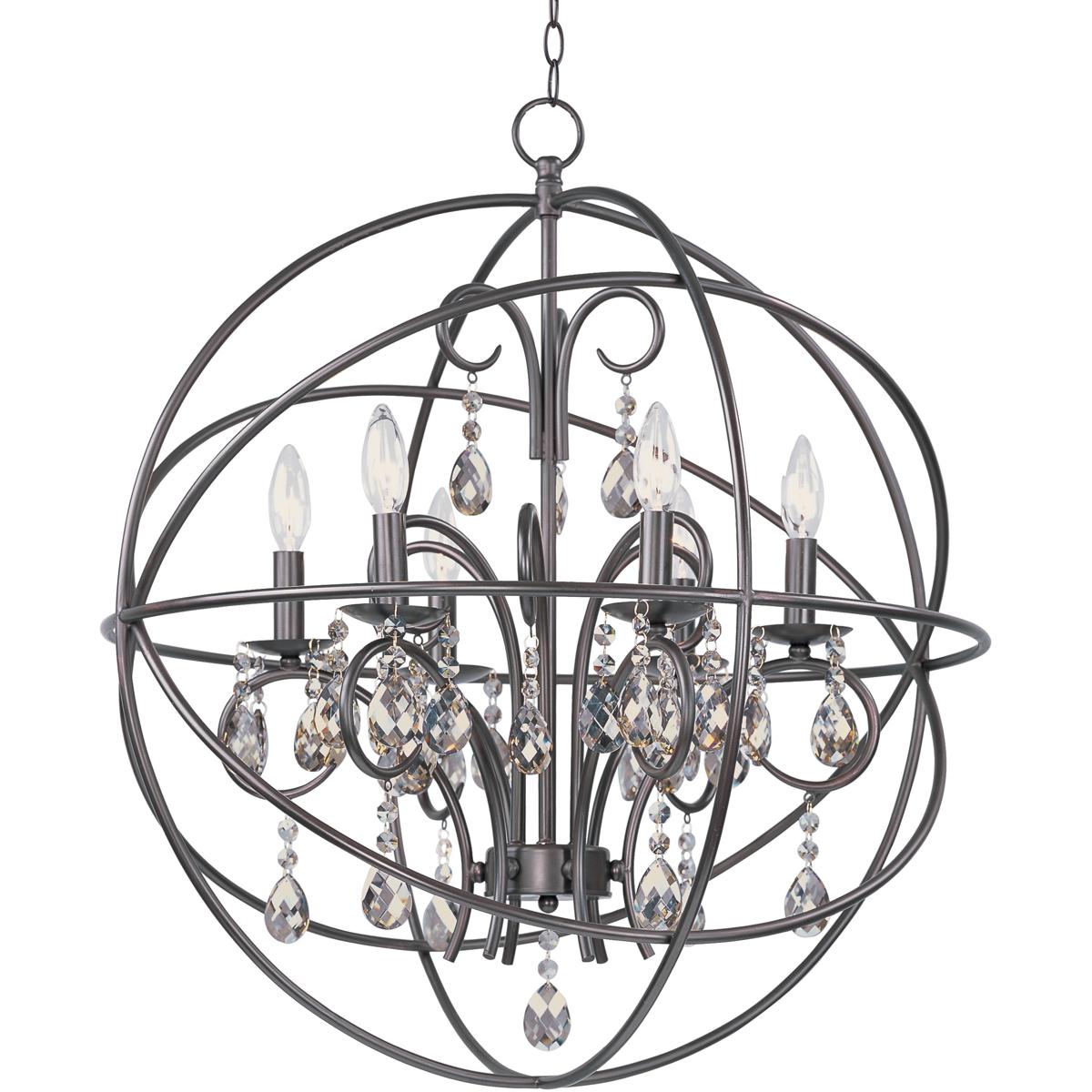 Maxim Lighting 25144OI Orbit 6 Light 25 inch Oil Rubbed Bronze Single Pendant Ceiling Light