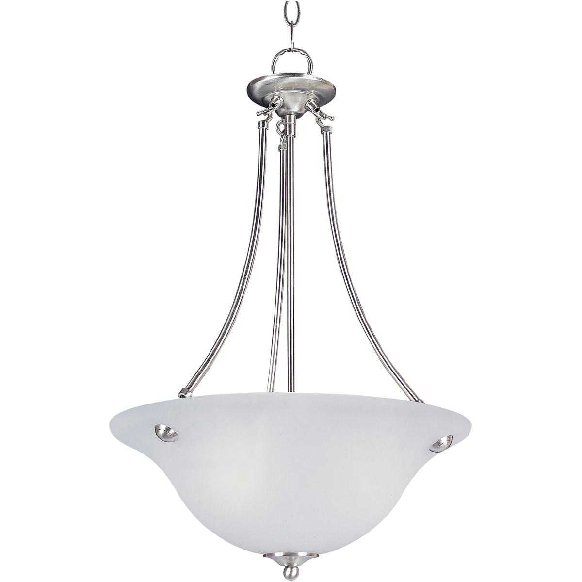 Maxim Lighting 2682FTOI Malaga 3 Light 16 inch Oil Rubbed Bronze Invert Bowl Pendant Ceiling Light in Frosted