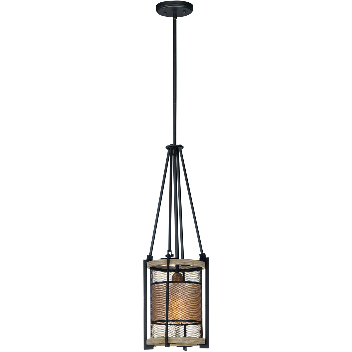 Maxim Lighting 27563bkbwab Boundry Pendant Black And Barn Wood And