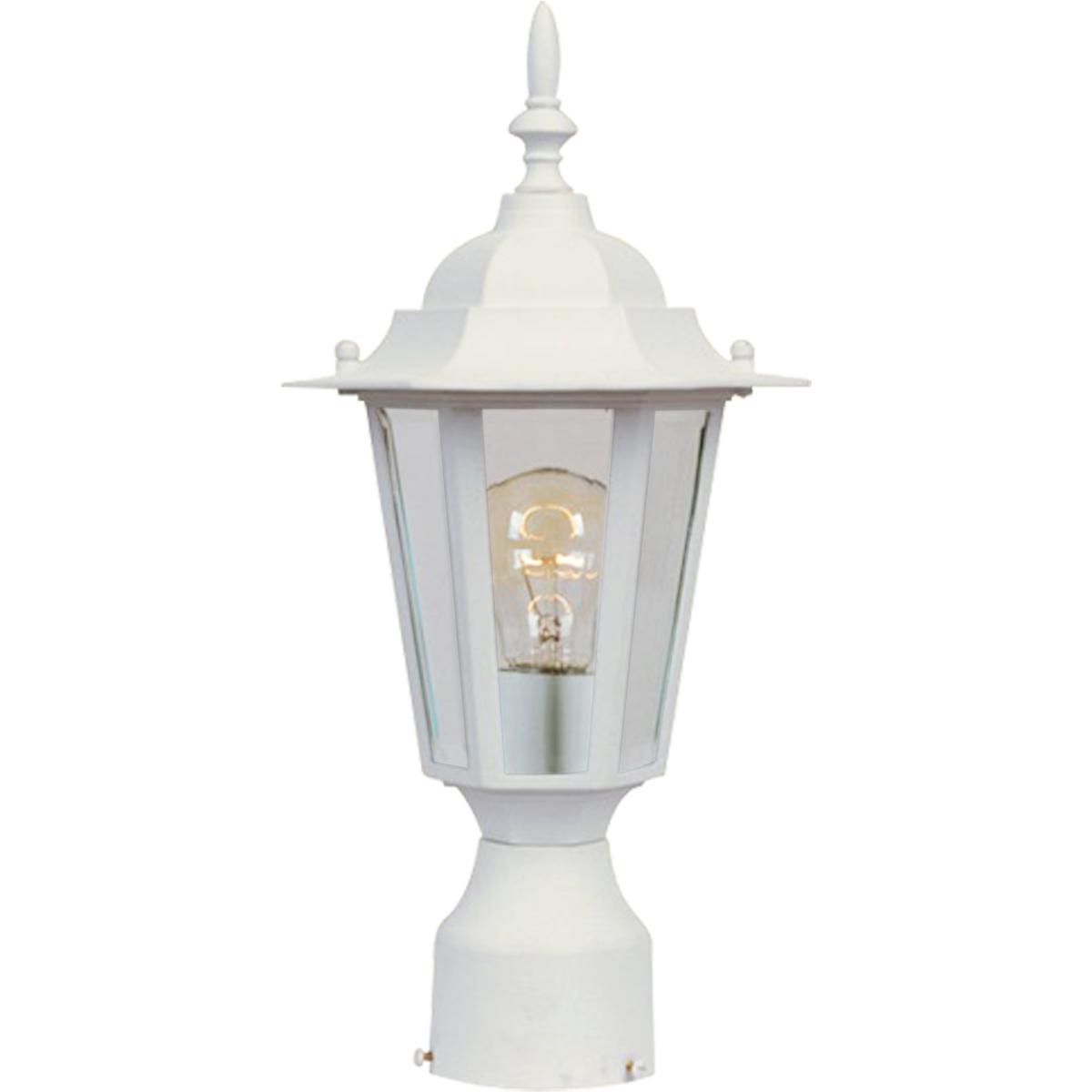 Maxim Lighting 3001CLWT Builder Cast 1 Light 15.25 inch White Outdoor Pole/Post Mount