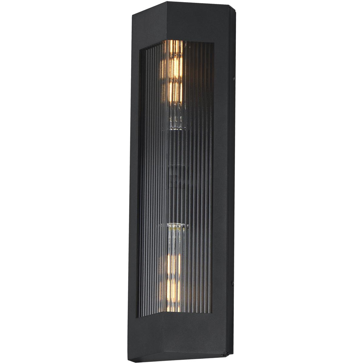 Maxim Lighting 30762CRBKAB Triform 2 Light 20 inch Black and Antique Brass Outdoor Wall Mount
