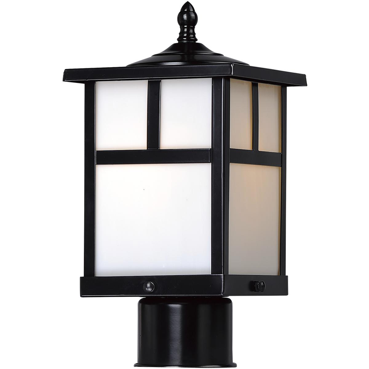 Maxim Lighting 4055WTBK Coldwater 1 Light 12 inch Black Outdoor Pole/Post Mount in White